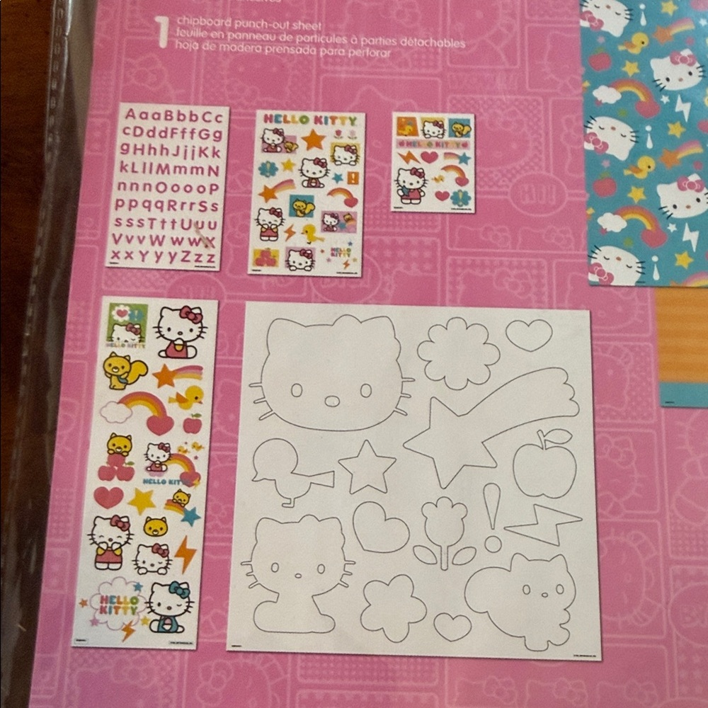 12 by 12 Hello Kitty scrapbook Set - Pink and Blue - Picture 9 of 9